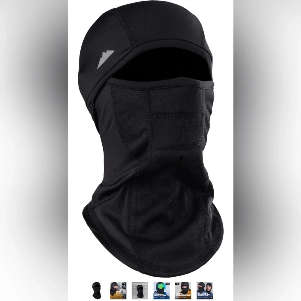 Tough Headwear Black Balaclava Face Mask